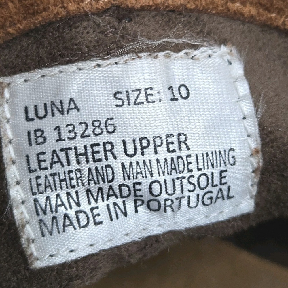 Miz Mooz Luna Ankle Boots Women's Size 10 Brown Leather Rouched Zip Side - Picture 9 of 13